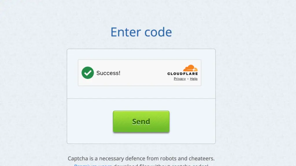 Cloudflare verification wall on Alfafile free download path.