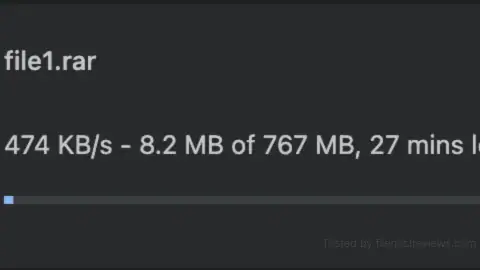 Google Chrome browser native download manager showing Uploady free speed running at 474 KB/s.