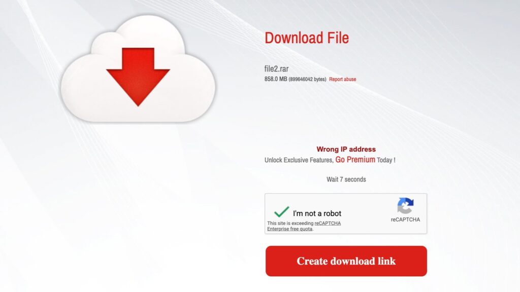 DailyUploads free download page tracking reCAPTCHA human check and wait timer.