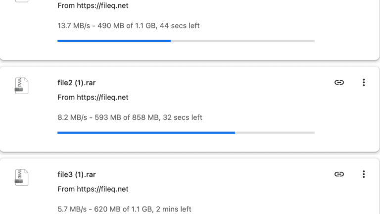fileq premium speed test