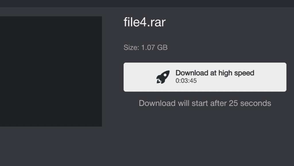 Mandatory 30-second countdown timer ticking down on the free TezFiles download landing hub.